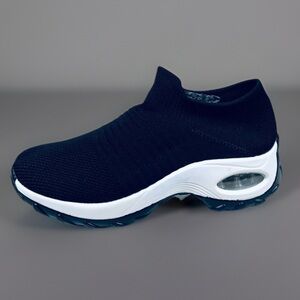 Light Weight Heeled Sweater Sneaker Slip on Tennis Shoes